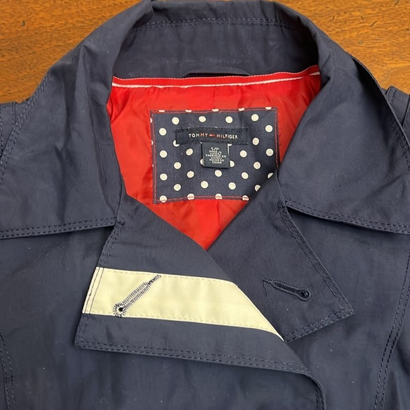 Tommy Hilfiger Rain Coat Navy Blue stylish coat size small - Picture 3 of 12